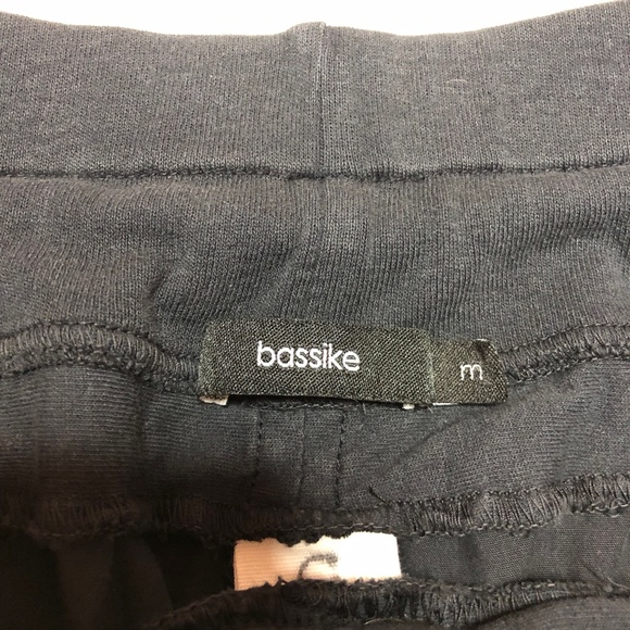 Bassike Utility Jogger Sweatpants Black Jersey Slouch - Picture 5 of 13